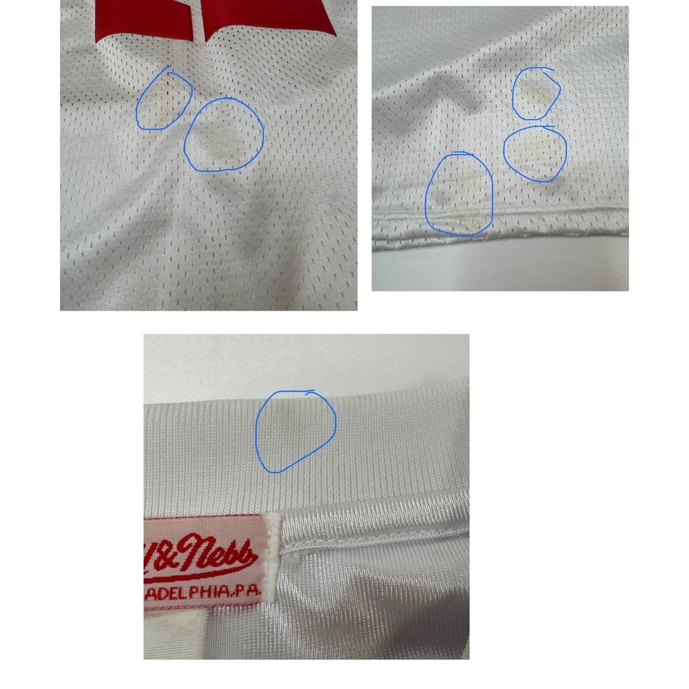 Mitchell Ness Ronnie Lott 42 San Francisco 49ers Football Jersey White Red Men - Picture 12 of 12